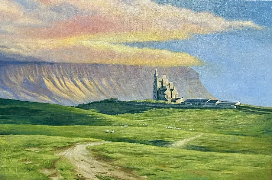 Зображення "Classiebawn Castle. Evergreen Horizons" від Anastasiia Stasiuk , розмір: 45*60, матеріали: Олія, медіум: Живопис, місто: Львів, серія: Пейзажі, ціна: $380