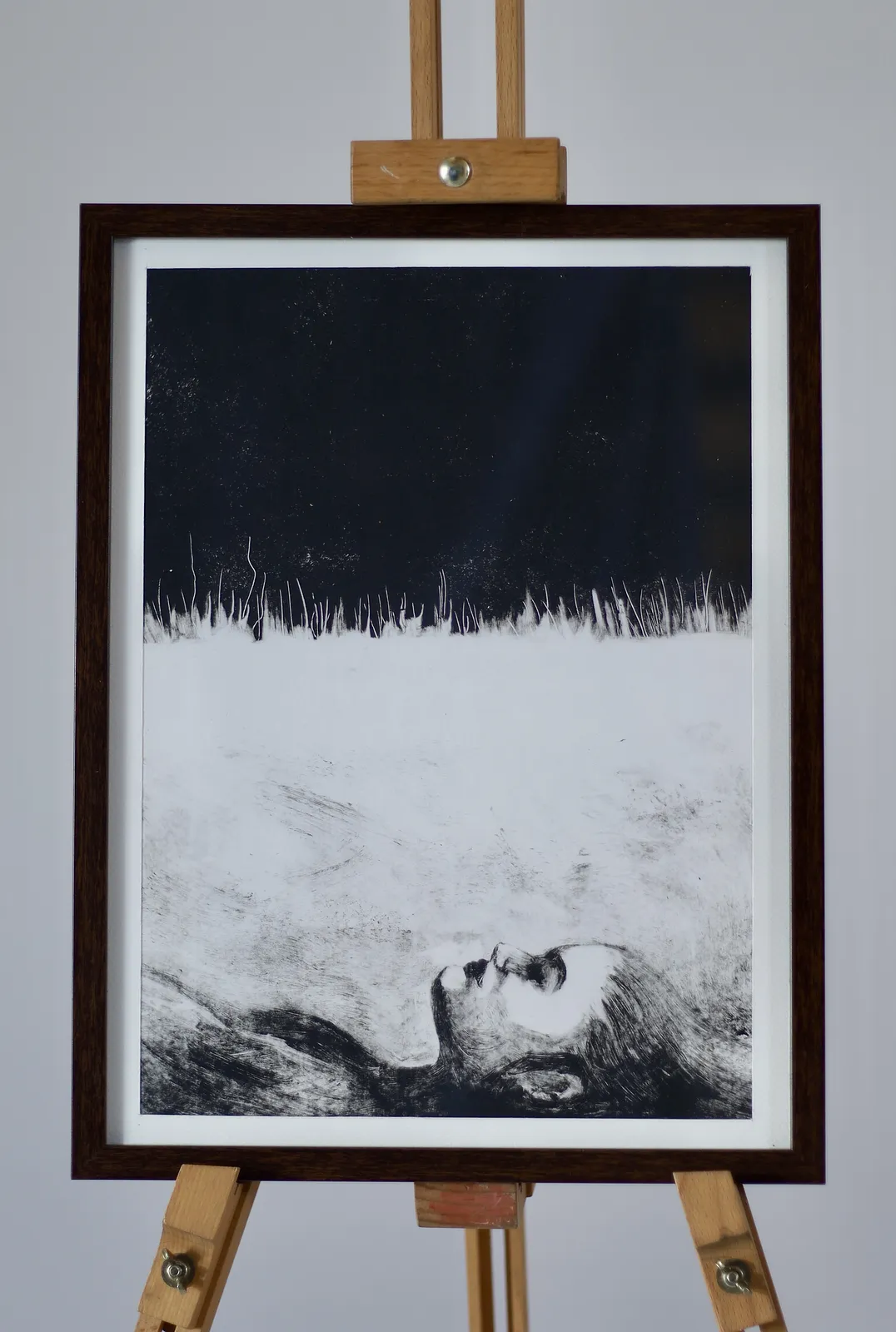 Зображення "Night Under the Skin " від Anastasiia Stasiuk , розмір: 33,5*48 cm, матеріали: Олія, медіум: Графіка, місто: Львів, серія: Монотипії